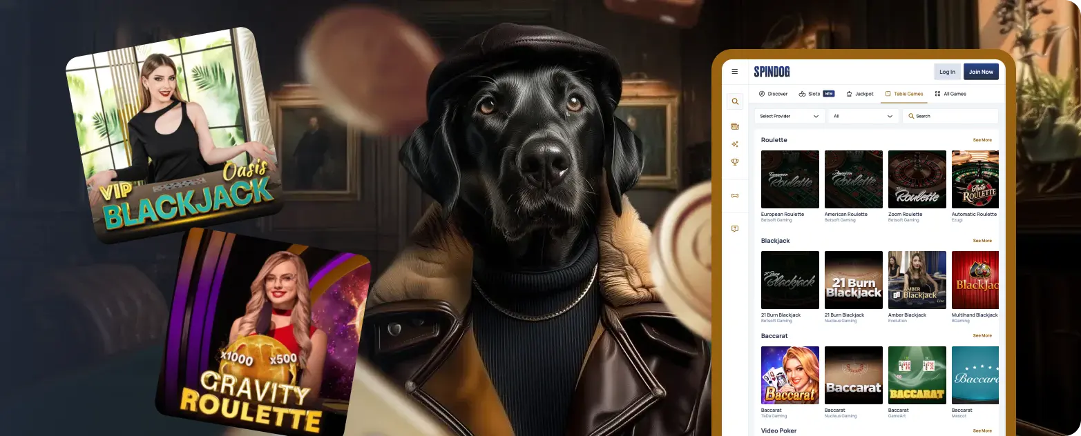 Live Games at Spin Dog