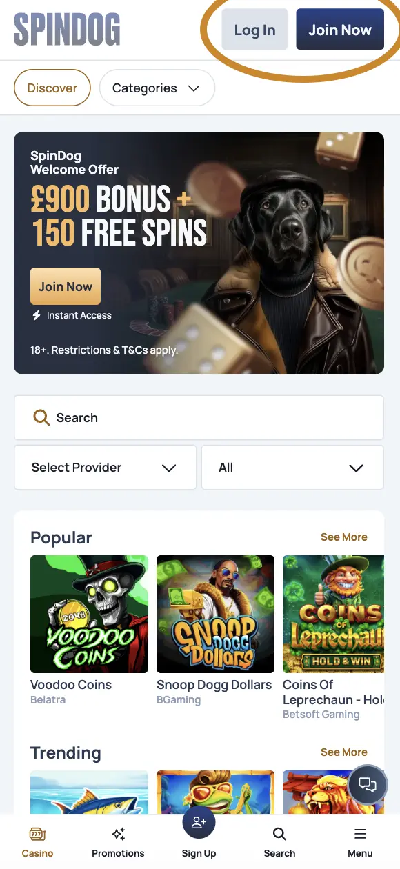 Spindog Registration