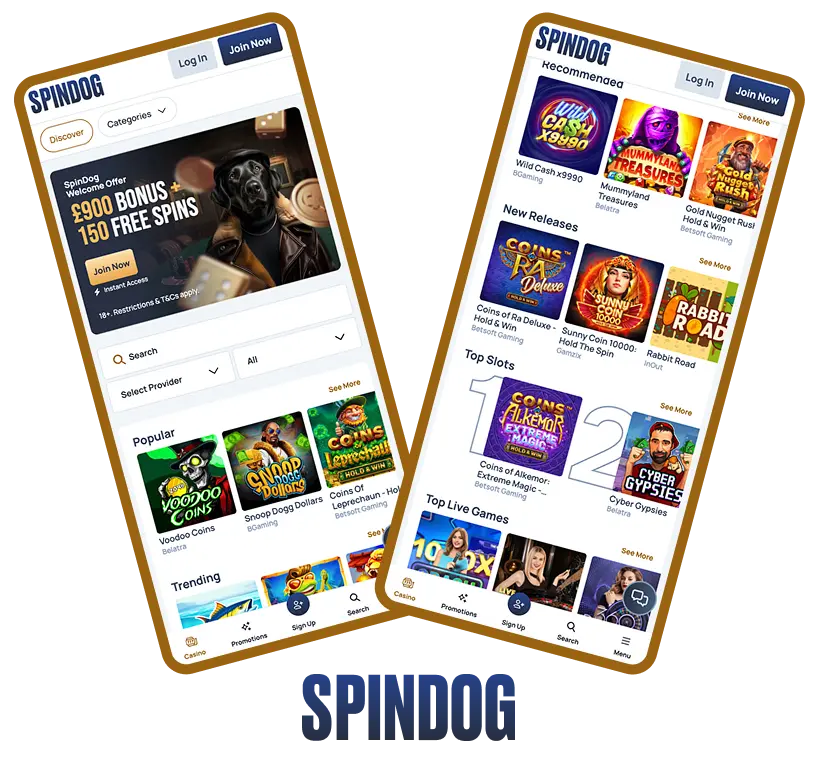 App and Bonuses at SpinDog UK